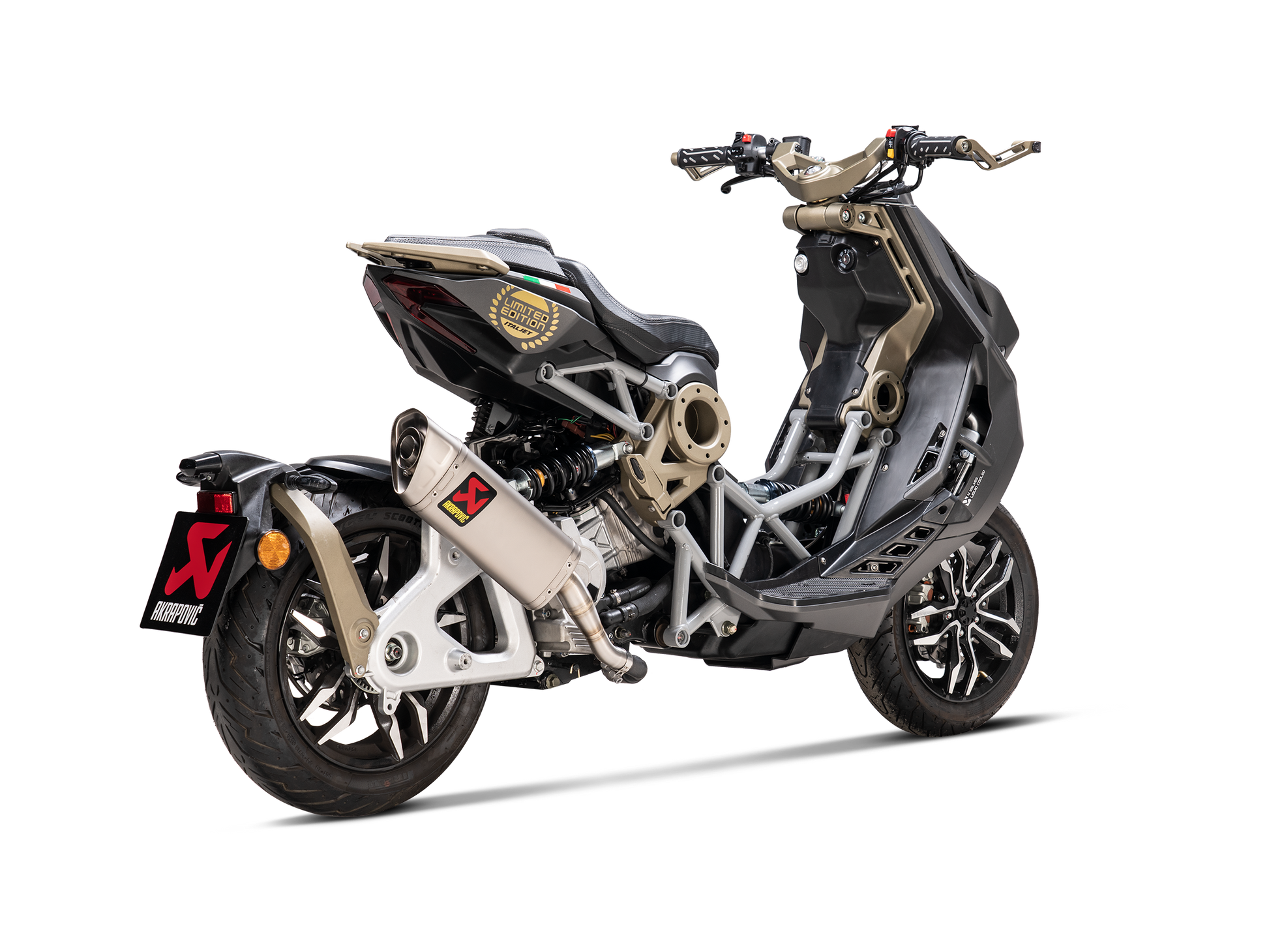 AKRAPOVIC S-IT125SO2-APT Italjet Dragster 125 / 200 (2024+) Slip-On Exhaust (titanium) – Accessories in the 2WheelsHero Motorcycle Aftermarket Accessories and Parts Online Shop