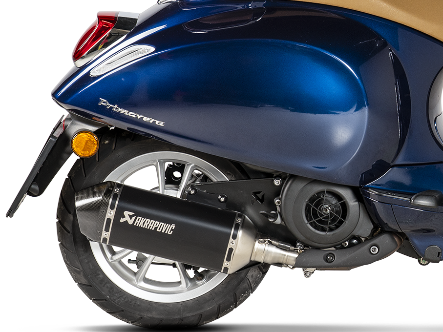 AKRAPOVIC S-VE125SO3-HZBL Vespa Primavera 150ie 3V (2022+) Slip-On Exhaust (SS) – Accessories in the 2WheelsHero Motorcycle Aftermarket Accessories and Parts Online Shop