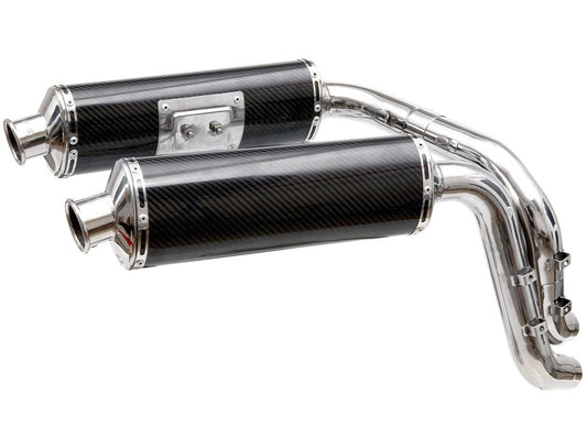 SPARK GDU0821 Ducati Monster S4R / S4RS (06/08) Slip-on Exhaust "Oval" (EU homologated; high mounting)