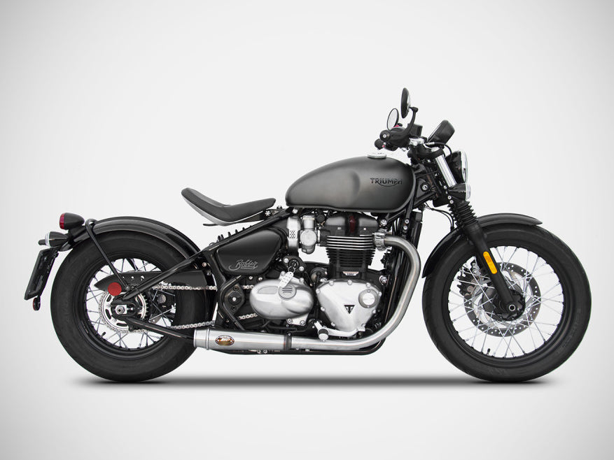 ZARD Triumph Bonneville Bobber 1200 (2021+) Double Stainless Steel Slip-on Exhaust – Accessories in the 2WheelsHero Motorcycle Aftermarket Accessories and Parts Online Shop