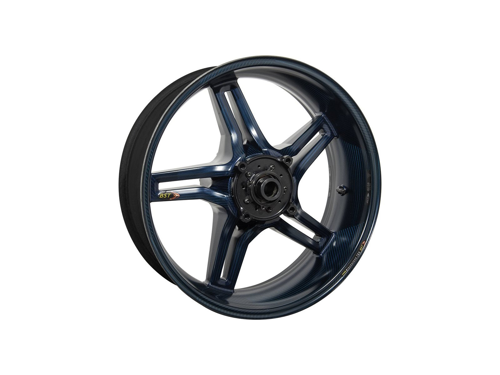 BST Aprilia RSV4 Carbon Wheel "Rapid TEK" (conventional rear, 5 slanted spokes, black hubs) – Accessories in the 2WheelsHero Motorcycle Aftermarket Accessories and Parts Online Shop