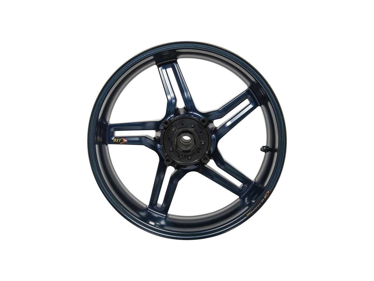 BST BMW S1000R / S1000RR Carbon Wheel "Rapid TEK" (conventional rear, 5 slanted spokes, black hubs) – Accessories in the 2WheelsHero Motorcycle Aftermarket Accessories and Parts Online Shop