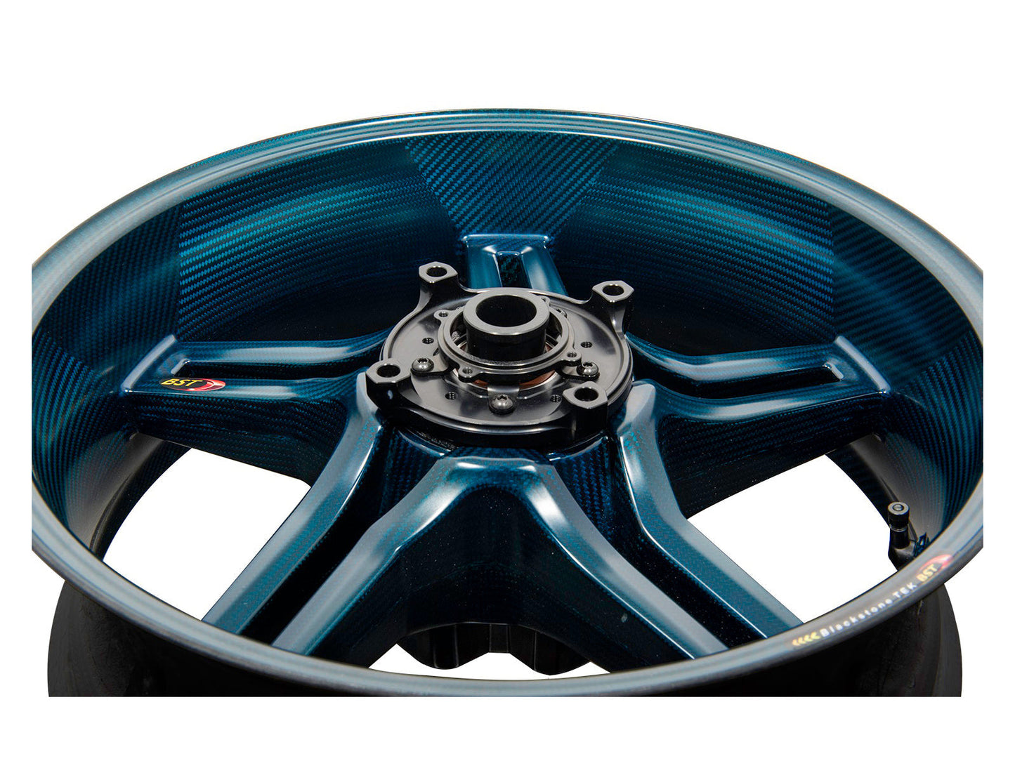 BST MV Agusta F4 (00/08) Carbon Wheel "Rapid TEK" (offset rear, 5 slanted spokes, black hubs)