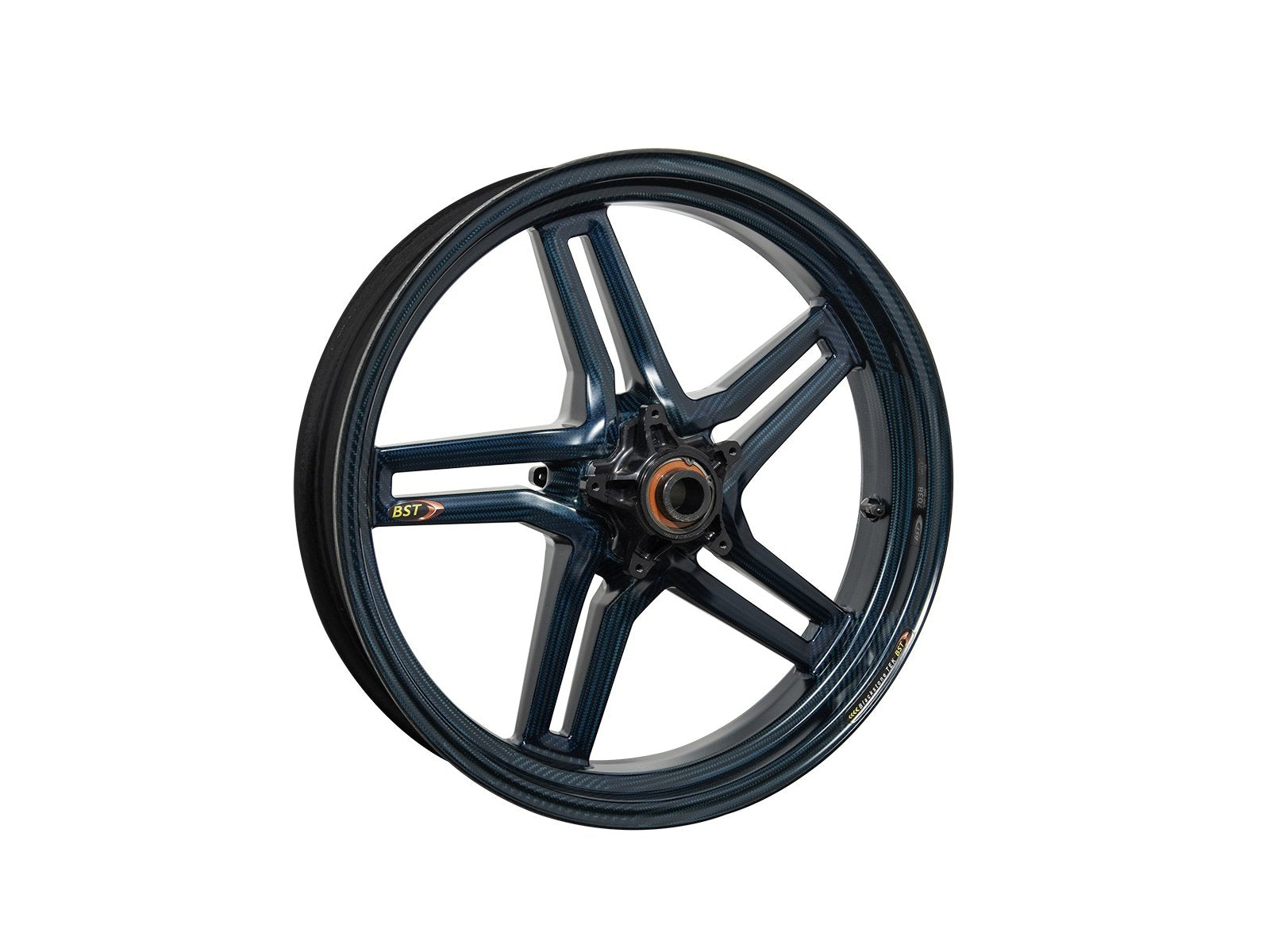 BST Kawasaki ZX-10R (11/...) Carbon Wheel "Rapid TEK" (front, 5 slanted spokes, black hubs) – Accessories in the 2WheelsHero Motorcycle Aftermarket Accessories and Parts Online Shop