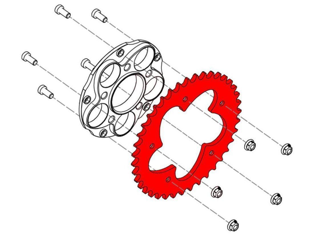 CNC RACING Ducati 5 Holes Gear Ring