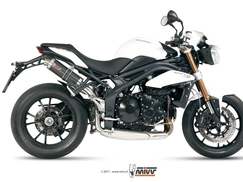 MIVV AT.012 TRIUMPH SPEED TRIPLE 1050 R / S / RS ( 2011 / 15 ) Dual Slip On High Exhaust "GP" (carbon; approved) – Accessories in the 2WheelsHero Motorcycle Aftermarket Accessories and Parts Online Shop