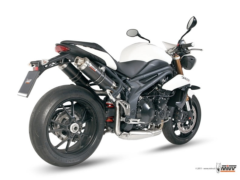 MIVV AT.012 TRIUMPH SPEED TRIPLE 1050 R / S / RS ( 2011 / 15 ) Dual Slip On High Exhaust "GP" (carbon; approved) – Accessories in the 2WheelsHero Motorcycle Aftermarket Accessories and Parts Online Shop