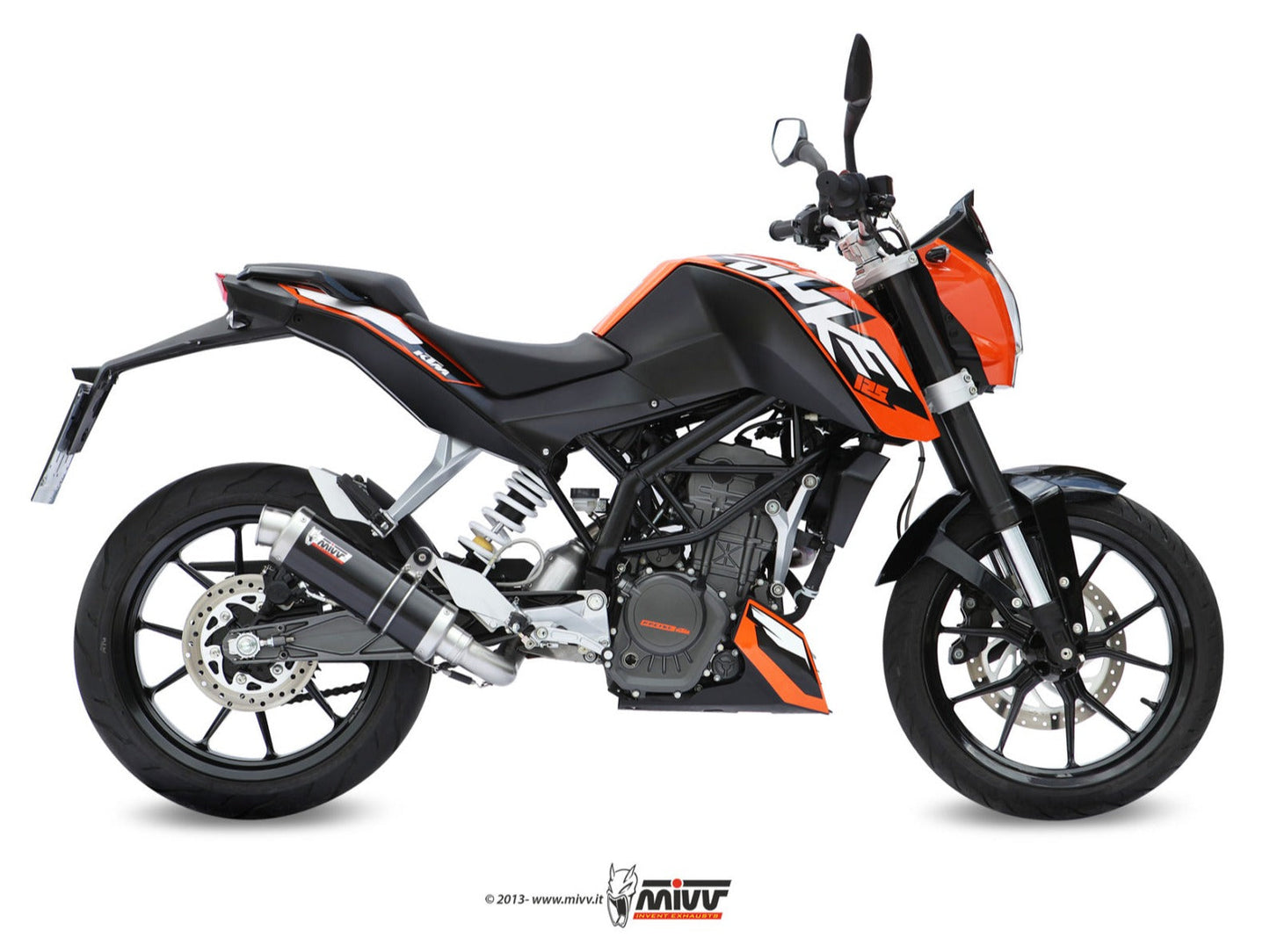 MIVV KT.009 KTM 125 / 200 DUKE ( 2011 / 16 ) Full System Exhaust "GP" ( black; approved) – Accessories in the 2WheelsHero Motorcycle Aftermarket Accessories and Parts Online Shop
