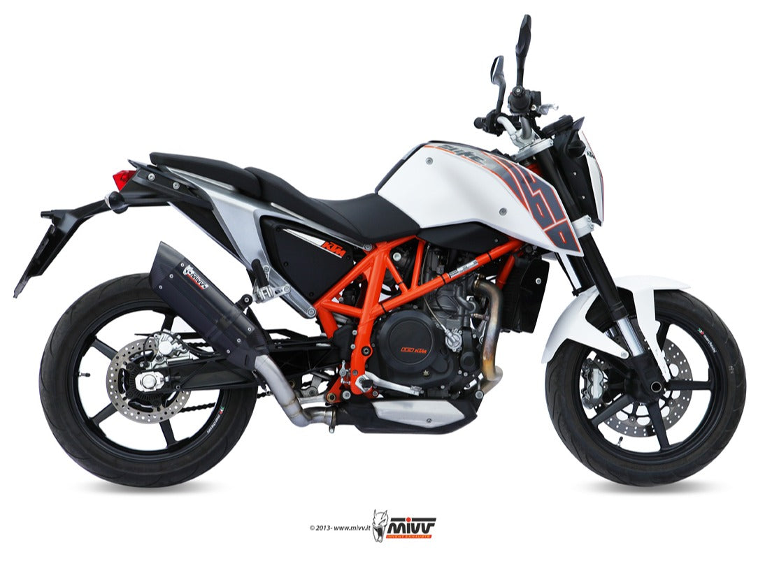 MIVV KT.010 KTM 690 DUKE ( 2012 / 18 ) Slip-on Exhaust "Suono" ( black; approved) – Accessories in the 2WheelsHero Motorcycle Aftermarket Accessories and Parts Online Shop