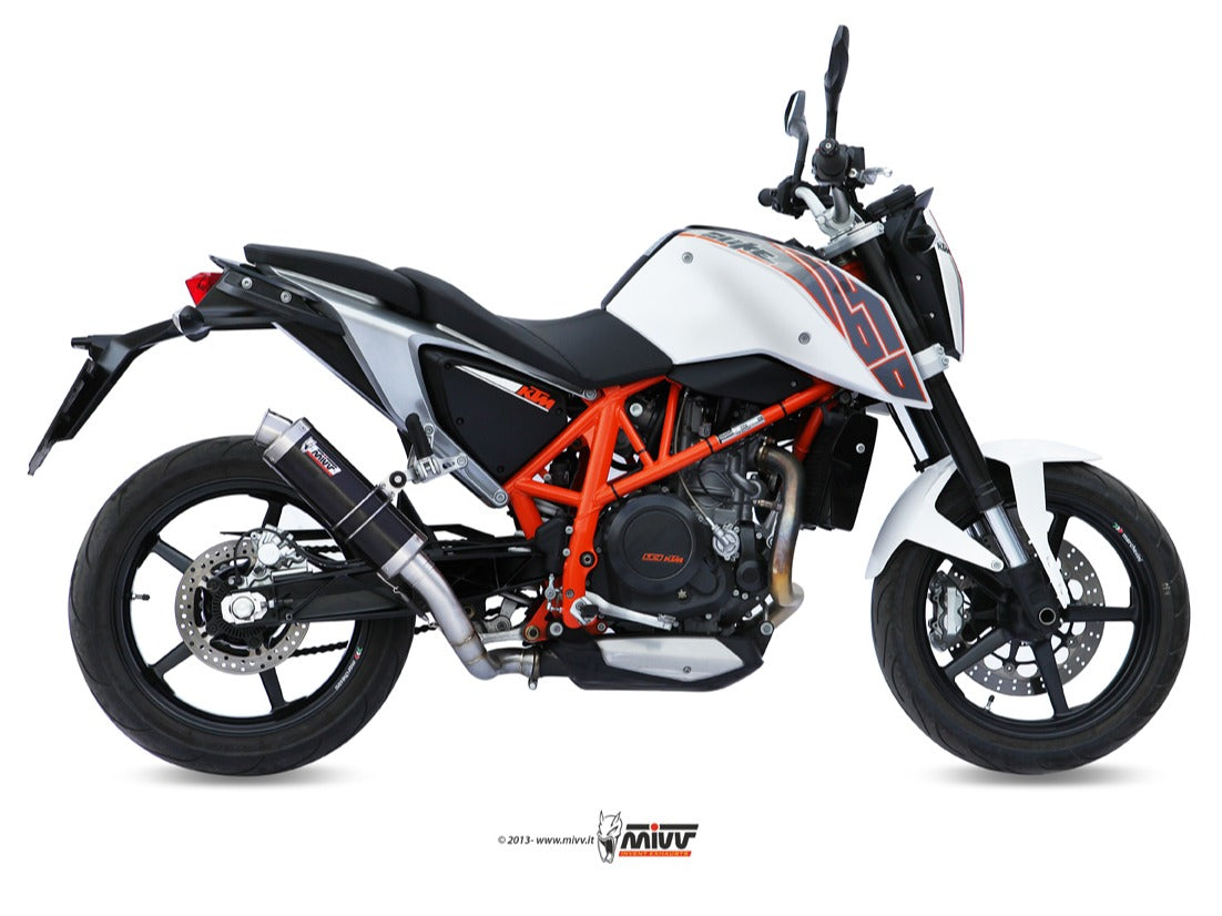 MIVV KT.010 KTM 690 DUKE ( 2012 / 18 ) Slip-on Exhaust "GP" ( black; approved) – Accessories in the 2WheelsHero Motorcycle Aftermarket Accessories and Parts Online Shop