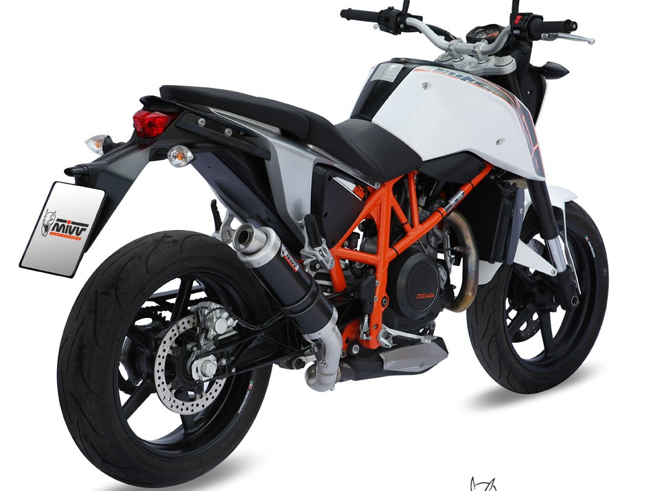 MIVV KT.010 KTM 690 DUKE ( 2012 / 18 ) Slip-on Exhaust "GP" ( black; approved) – Accessories in the 2WheelsHero Motorcycle Aftermarket Accessories and Parts Online Shop