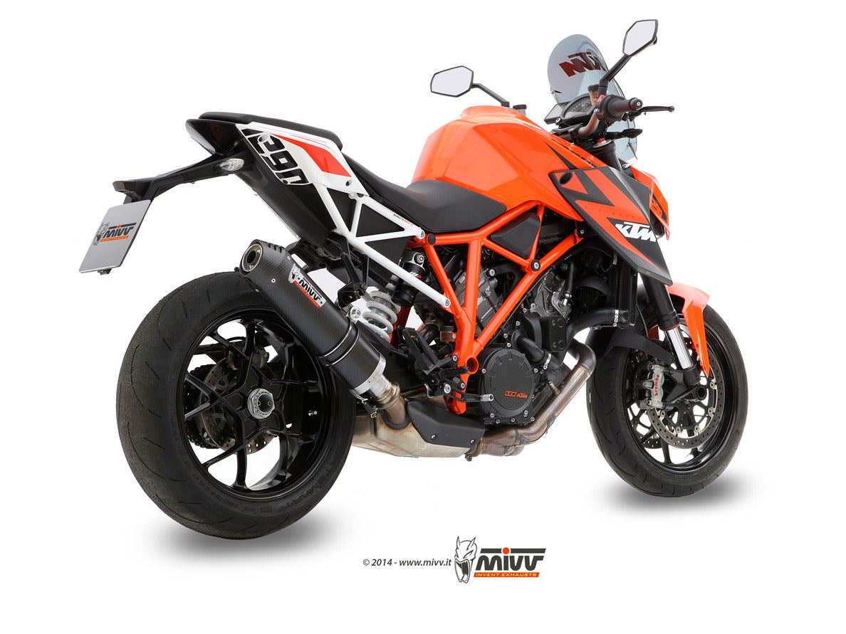 MIVV KT.014 KTM 1290 SUPERDUKE ( 2014 / 16 ) Slip-on Exhaust "Oval" ( carbon + cap; approved) – Accessories in the 2WheelsHero Motorcycle Aftermarket Accessories and Parts Online Shop