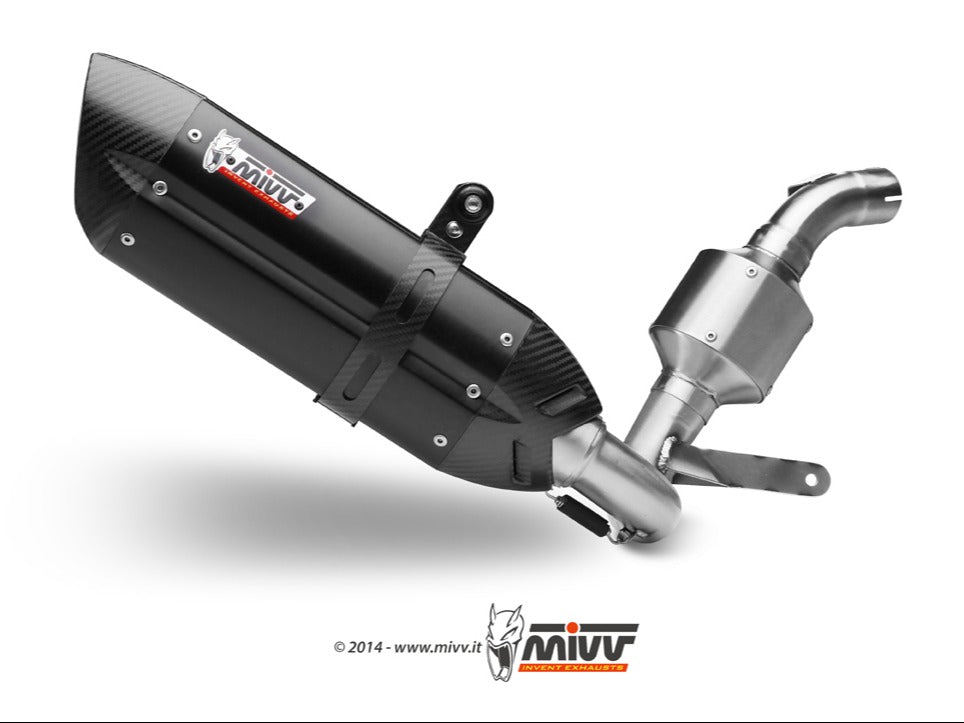 MIVV KT.012 KTM 390 DUKE ( 2013 / 16 ) Full System Exhaust "SUONO" ( black; approved) – Accessories in the 2WheelsHero Motorcycle Aftermarket Accessories and Parts Online Shop