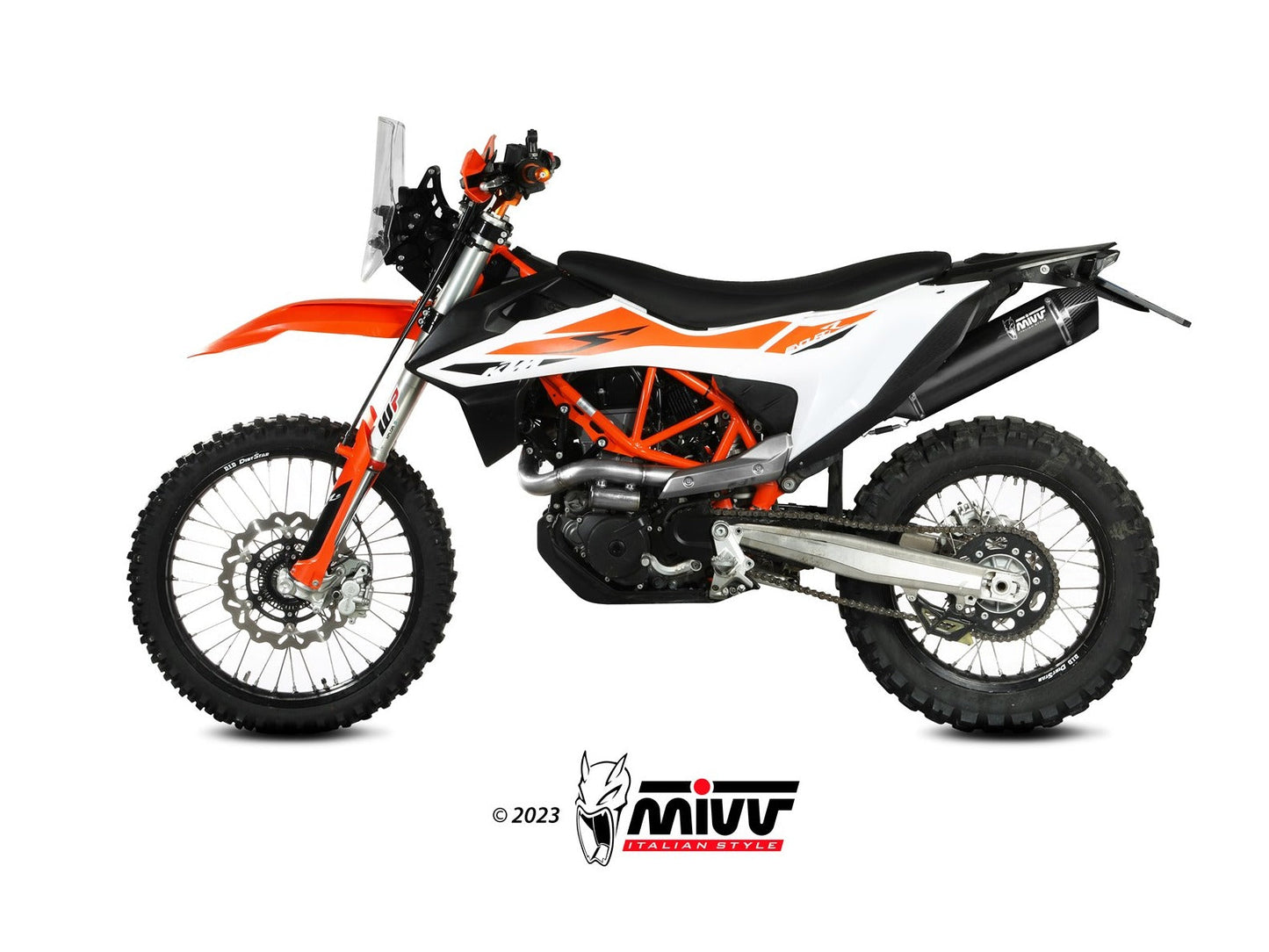 MIVV M.KT.032 KTM 690 Enduro R / SMC R (2021+) Slip-on Exhaust "STR-1" (black; approved) – Accessories in the 2WheelsHero Motorcycle Aftermarket Accessories and Parts Online Shop