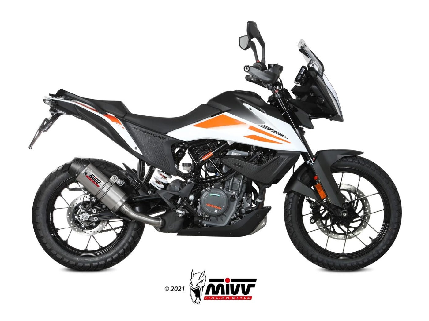 MIVV KT.024 KTM 390 ADVENTURE ( 2020+ ) Slip-on Exhaust "Oval" ( titanium + carbon cap; approved) – Accessories in the 2WheelsHero Motorcycle Aftermarket Accessories and Parts Online Shop