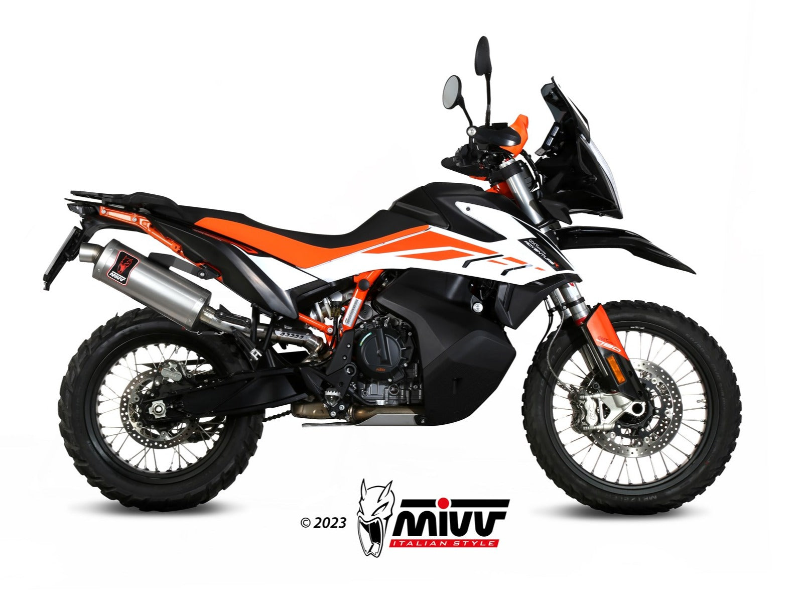MIVV KT.021 KTM 790 / 890 ADVENTURE / R ( 2019+ ) Slip-on Exhaust "Dakar" ( stainless steel; approved) – Accessories in the 2WheelsHero Motorcycle Aftermarket Accessories and Parts Online Shop