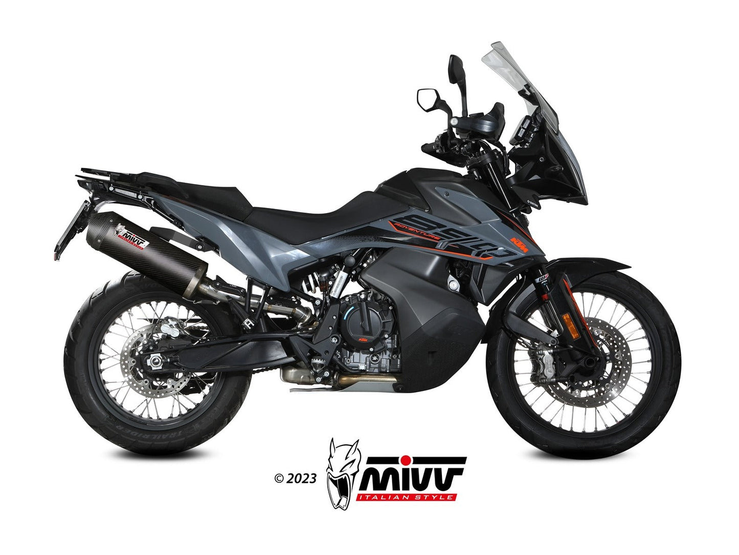 MIVV KT.021 KTM 790 / 890 ADVENTURE / R / SMT ( 2019+ ) Slip-on Exhaust "Oval" ( carbon + cap; approved) – Accessories in the 2WheelsHero Motorcycle Aftermarket Accessories and Parts Online Shop