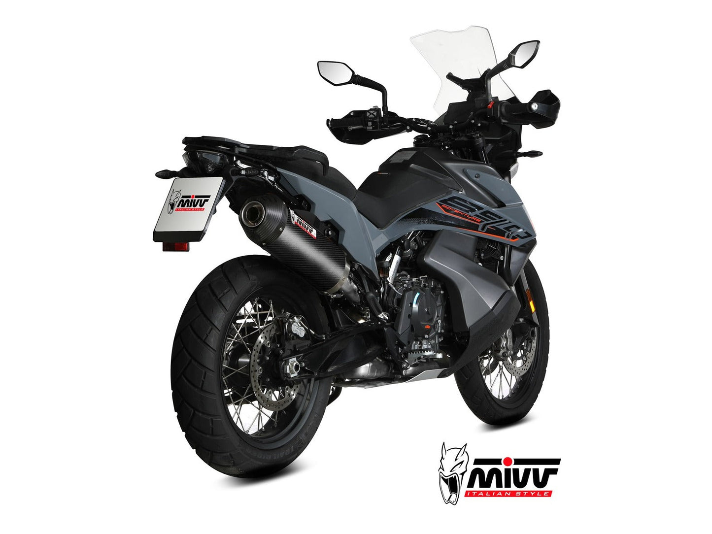 MIVV KT.021 KTM 790 / 890 ADVENTURE / R / SMT ( 2019+ ) Slip-on Exhaust "Oval" ( carbon + cap; approved) – Accessories in the 2WheelsHero Motorcycle Aftermarket Accessories and Parts Online Shop