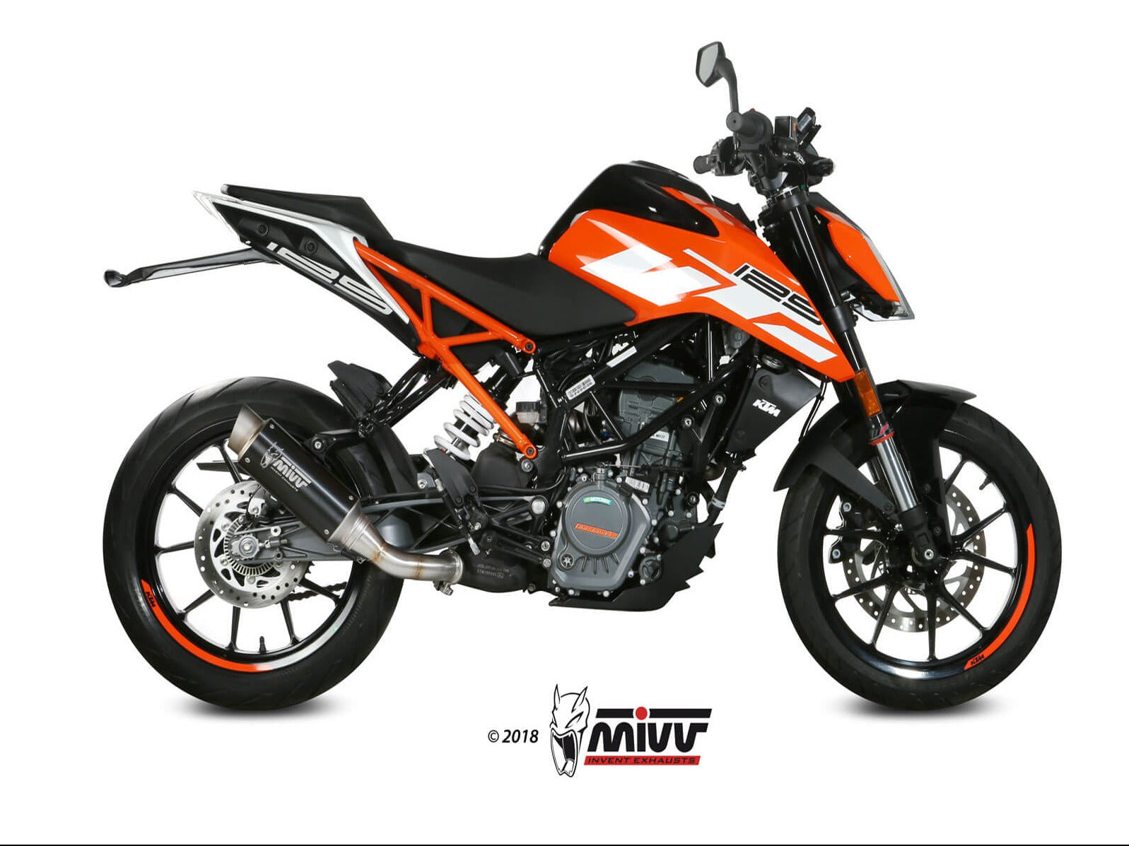 MIVV KT.019 KTM 125/390 DUKE / 125/390 RC ( 2017 / 20 ) Slip-on Exhaust "GP Pro" ( black; approved) – Accessories in the 2WheelsHero Motorcycle Aftermarket Accessories and Parts Online Shop