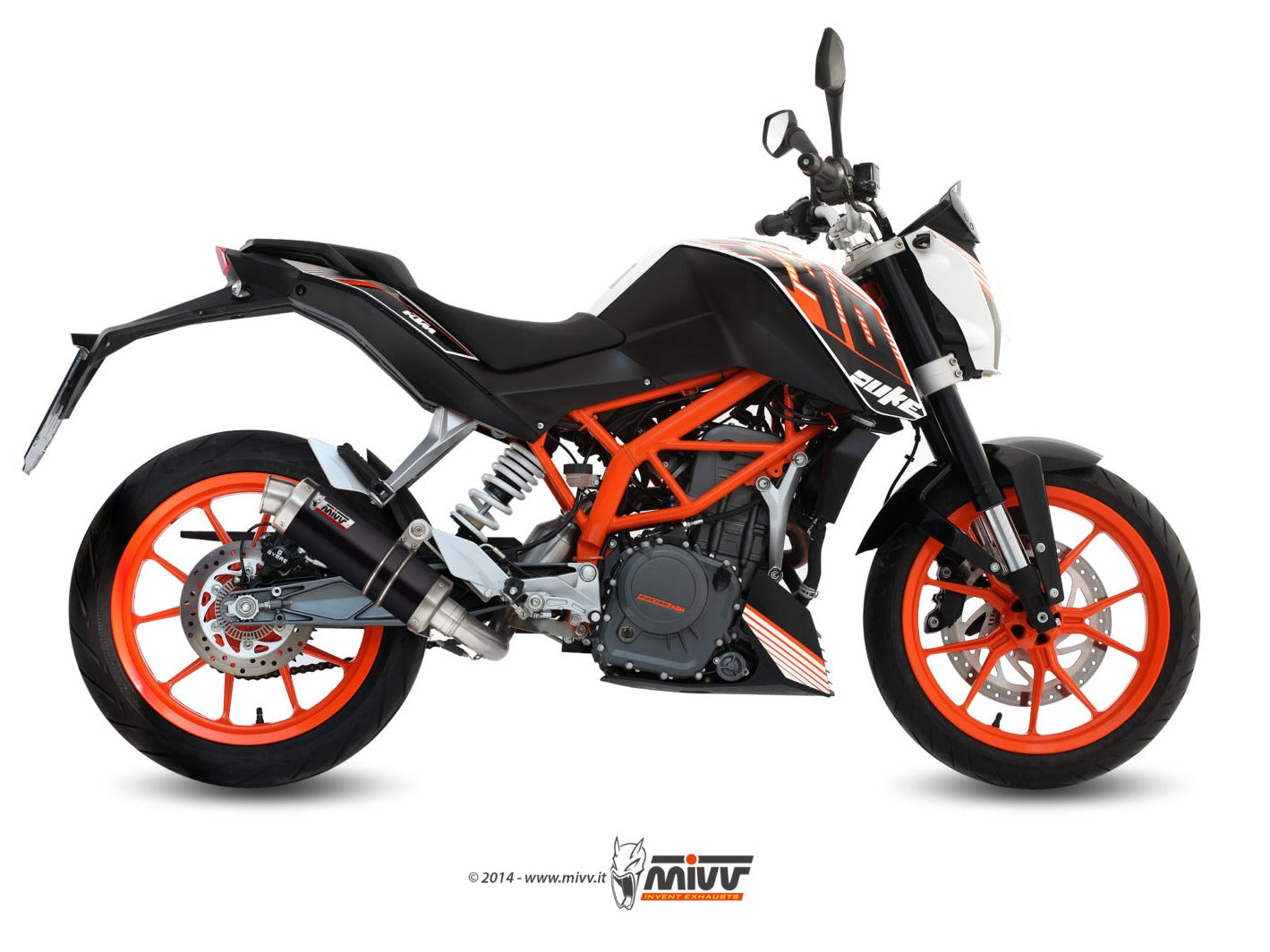 MIVV KT.012 KTM 390 DUKE ( 2013 / 16 ) Full System Exhaust "GP" ( black; approved) – Accessories in the 2WheelsHero Motorcycle Aftermarket Accessories and Parts Online Shop