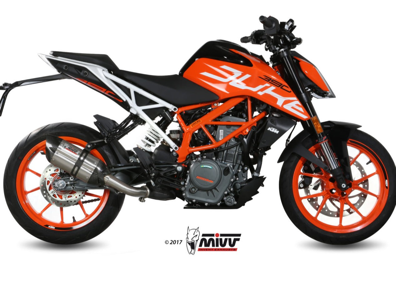 MIVV KT.019 KTM 125/390 DUKE / 125/390 RC ( 2017 / 20 ) Slip-on Exhaust "Suono" ( stainless steel; approved) – Accessories in the 2WheelsHero Motorcycle Aftermarket Accessories and Parts Online Shop