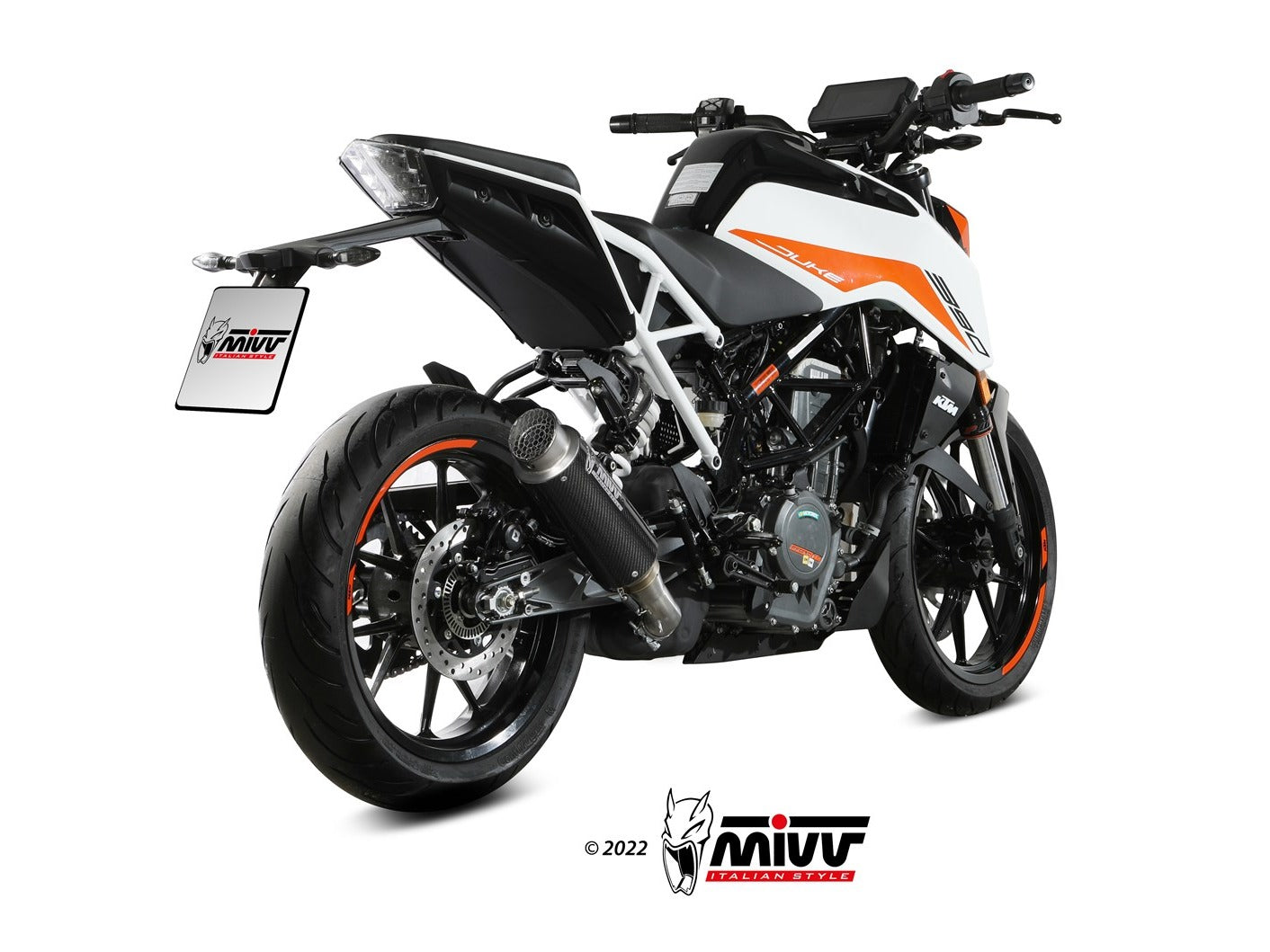 MIVV KT.025 KTM 125 / 390 DUKE ( 2021 / 23 ) Slip-on Exhaust "GP Pro" (carbon; approved) – Accessories in the 2WheelsHero Motorcycle Aftermarket Accessories and Parts Online Shop