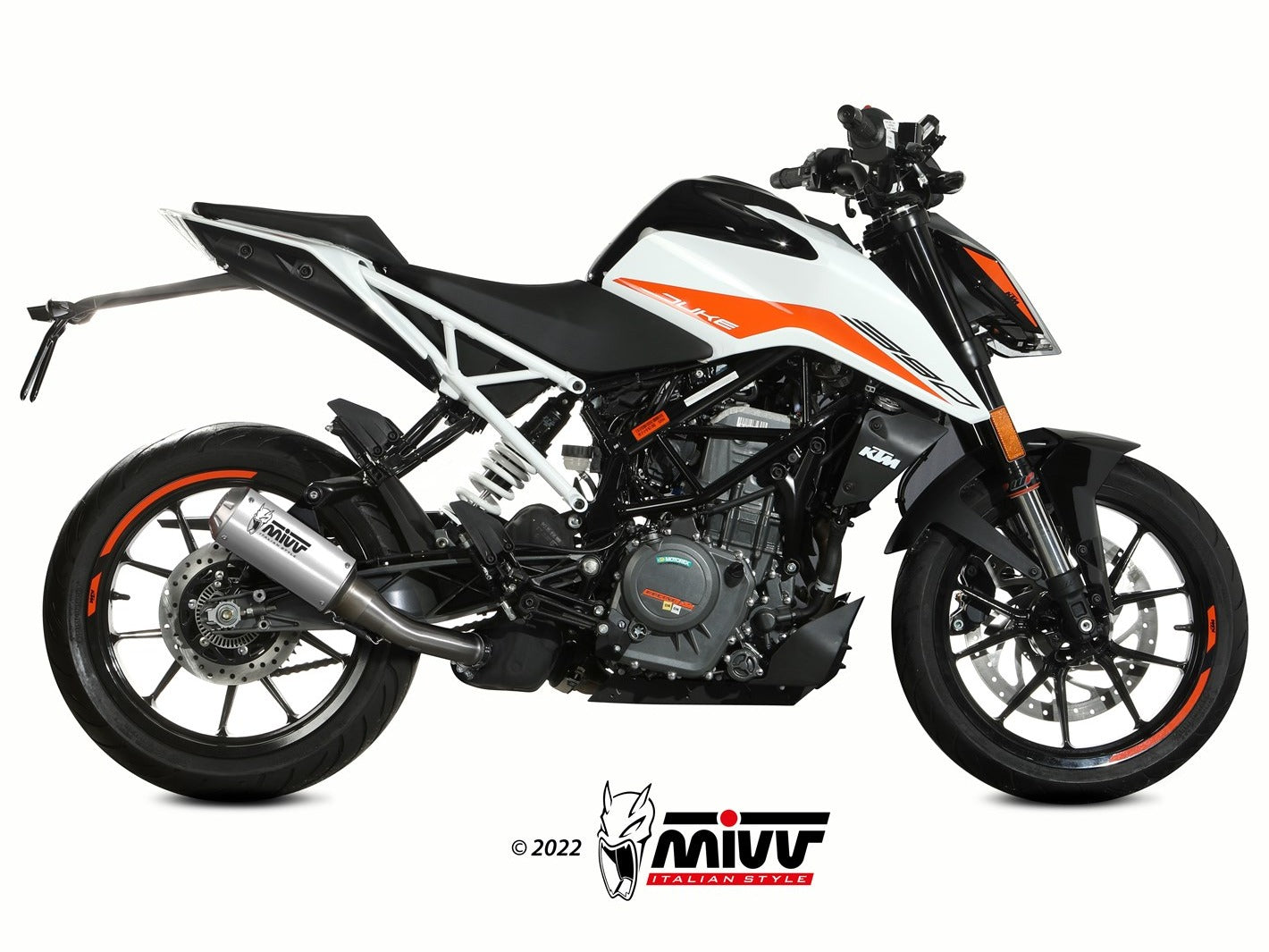MIVV KT.025 KTM 125 / 390 DUKE ( 2021 / 23 ) Slip-on Exhaust "MK3" ( stainless steel; not approved) – Accessories in the 2WheelsHero Motorcycle Aftermarket Accessories and Parts Online Shop