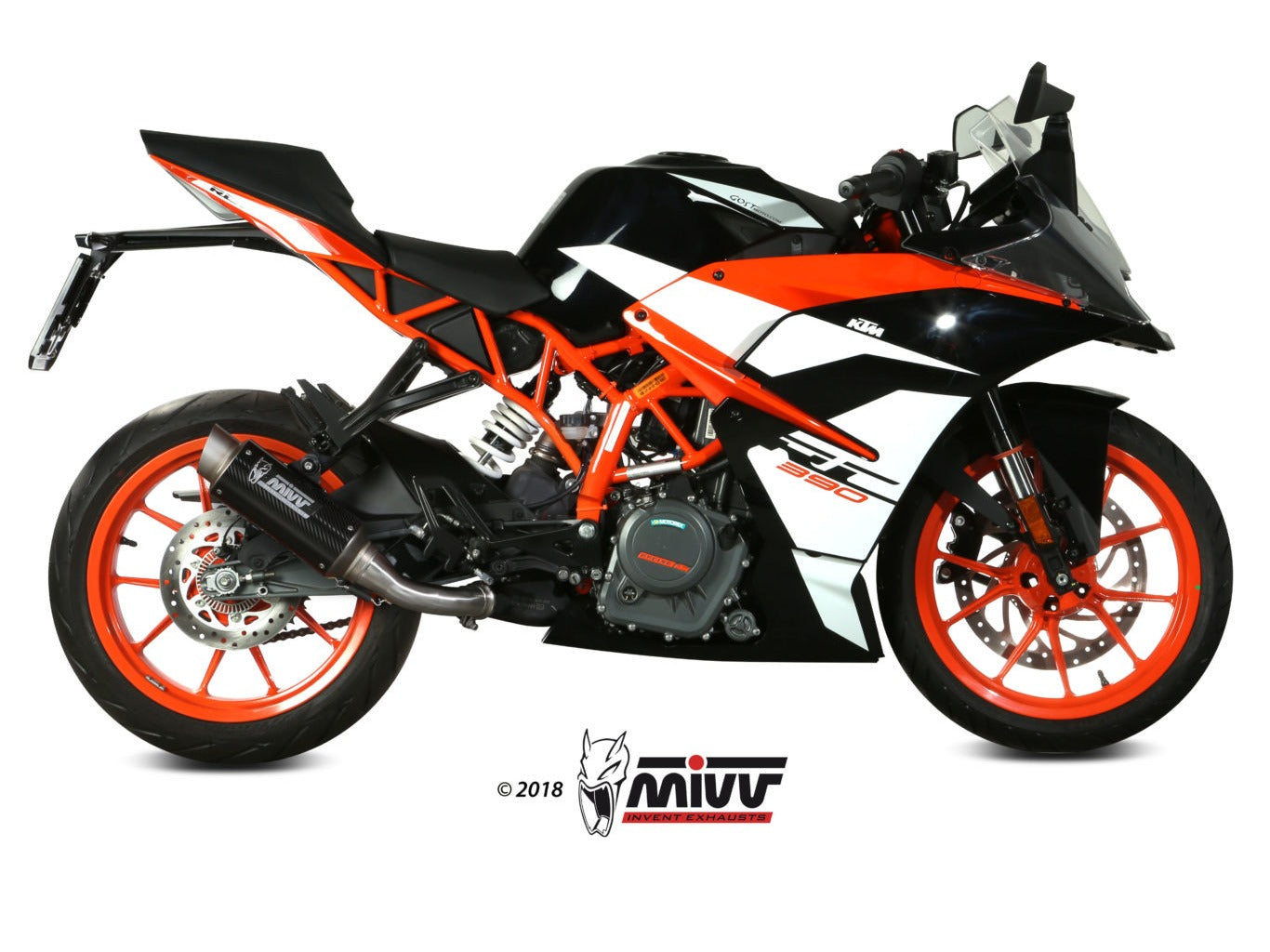 MIVV KT.019 KTM 125/390 DUKE / 125/390 RC ( 2017 / 20 ) Slip-on Exhaust "GP Pro" ( carbon; approved) – Accessories in the 2WheelsHero Motorcycle Aftermarket Accessories and Parts Online Shop