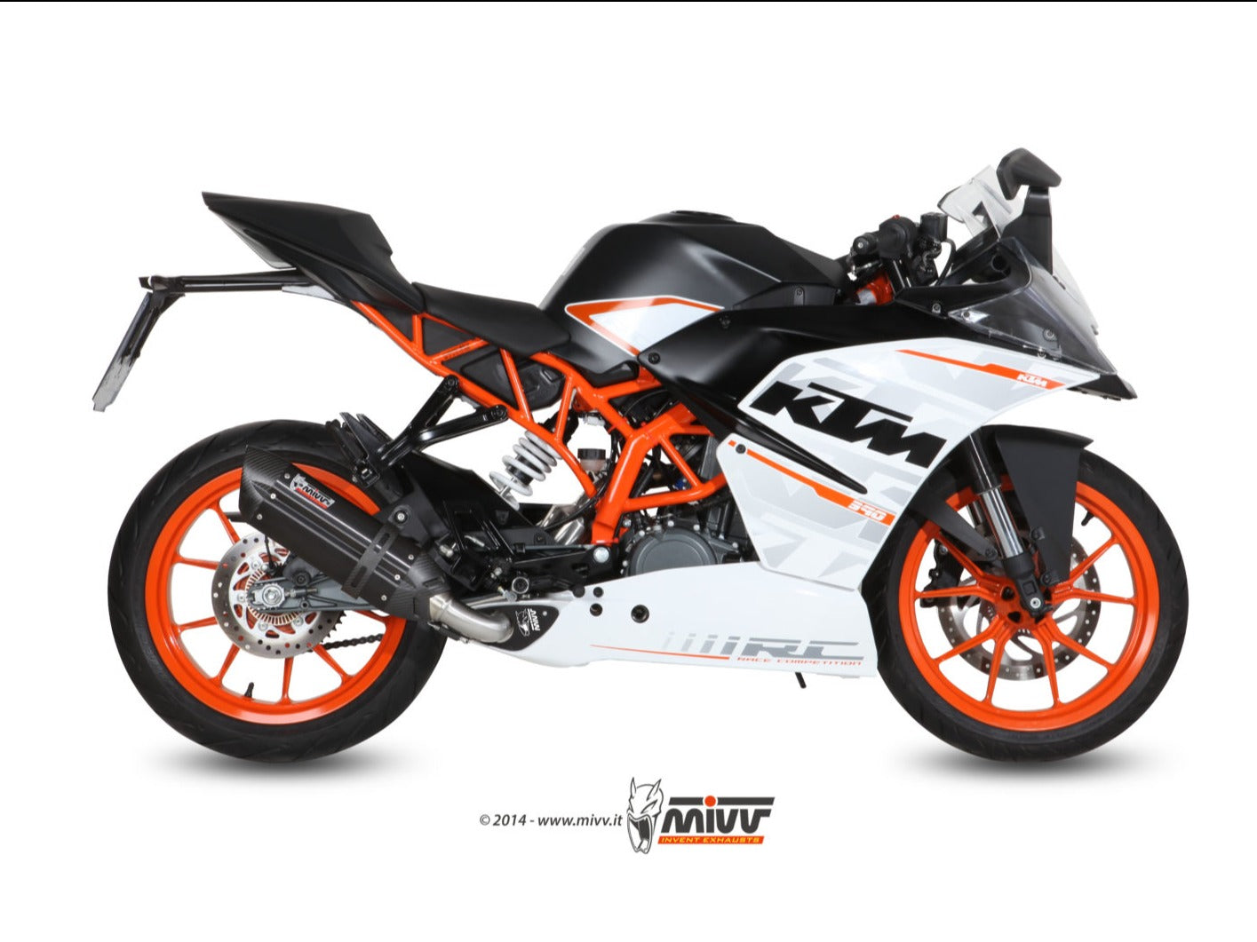 MIVV KT.015 KTM RC 390 ( 2014 / 16 ) Full System Exhaust "Suono" ( black; approved) – Accessories in the 2WheelsHero Motorcycle Aftermarket Accessories and Parts Online Shop