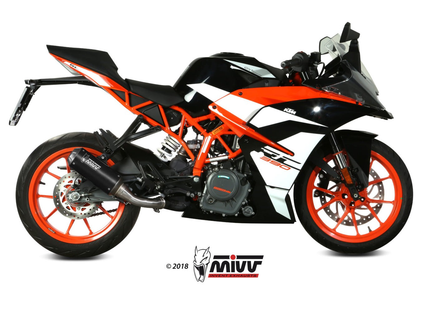 MIVV KT.019 KTM 125/390 DUKE / 125/390 RC ( 2017 / 20 ) Slip-on Exhaust "MK3" ( black; not approved) – Accessories in the 2WheelsHero Motorcycle Aftermarket Accessories and Parts Online Shop