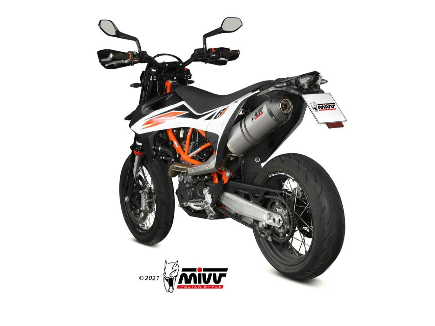 MIVV KT.023 KTM 690 Enduro R / SMC R (2019+) Slip-on Exhaust "Oval" (titanium + carbon cap; approved) – Accessories in the 2WheelsHero Motorcycle Aftermarket Accessories and Parts Online Shop