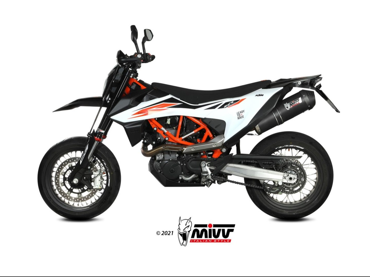 MIVV KT.023 KTM 690 Enduro R / SMC R (2019+) Slip-on Exhaust "Oval" (black + carbon cap; approved) – Accessories in the 2WheelsHero Motorcycle Aftermarket Accessories and Parts Online Shop