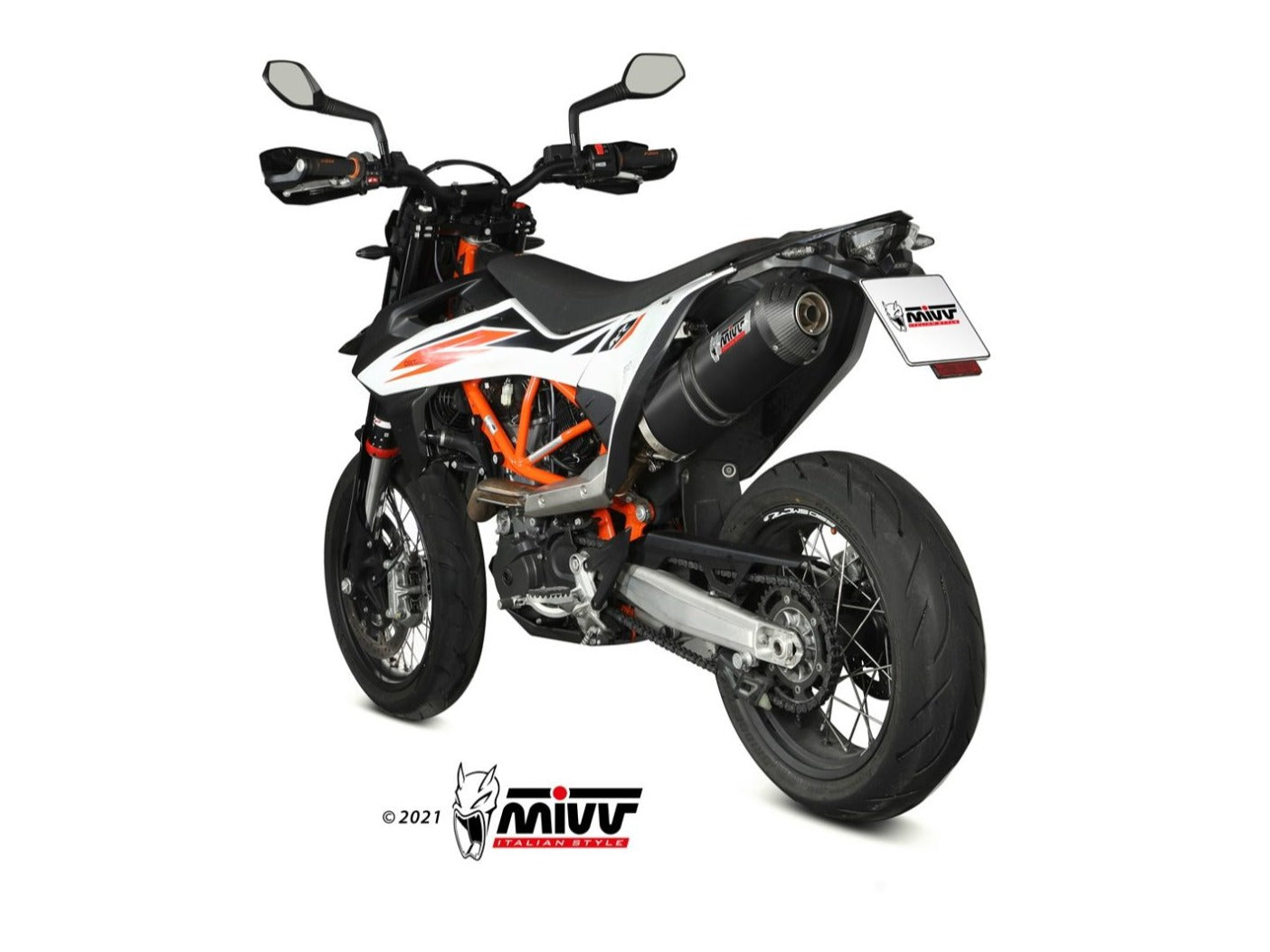 MIVV KT.023 KTM 690 Enduro R / SMC R (2019+) Slip-on Exhaust "Oval" (black + carbon cap; approved) – Accessories in the 2WheelsHero Motorcycle Aftermarket Accessories and Parts Online Shop