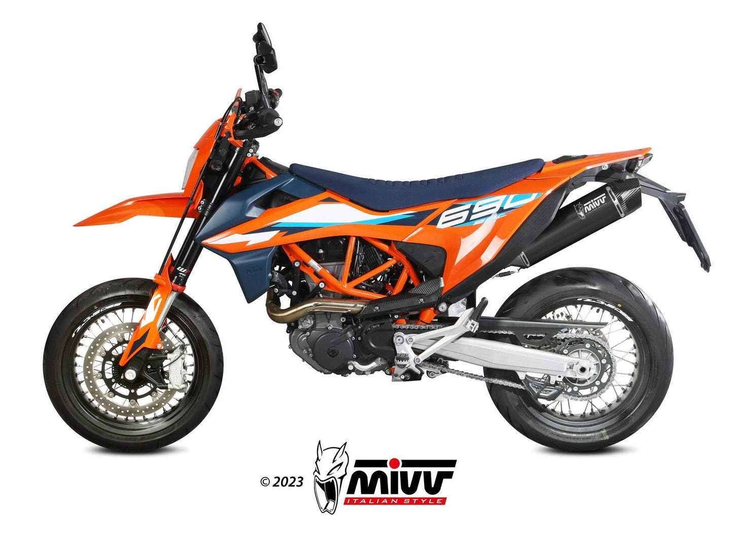 MIVV M.KT.032 KTM 690 Enduro R / SMC R (2021+) Slip-on Exhaust "STR-1" (black; approved) – Accessories in the 2WheelsHero Motorcycle Aftermarket Accessories and Parts Online Shop