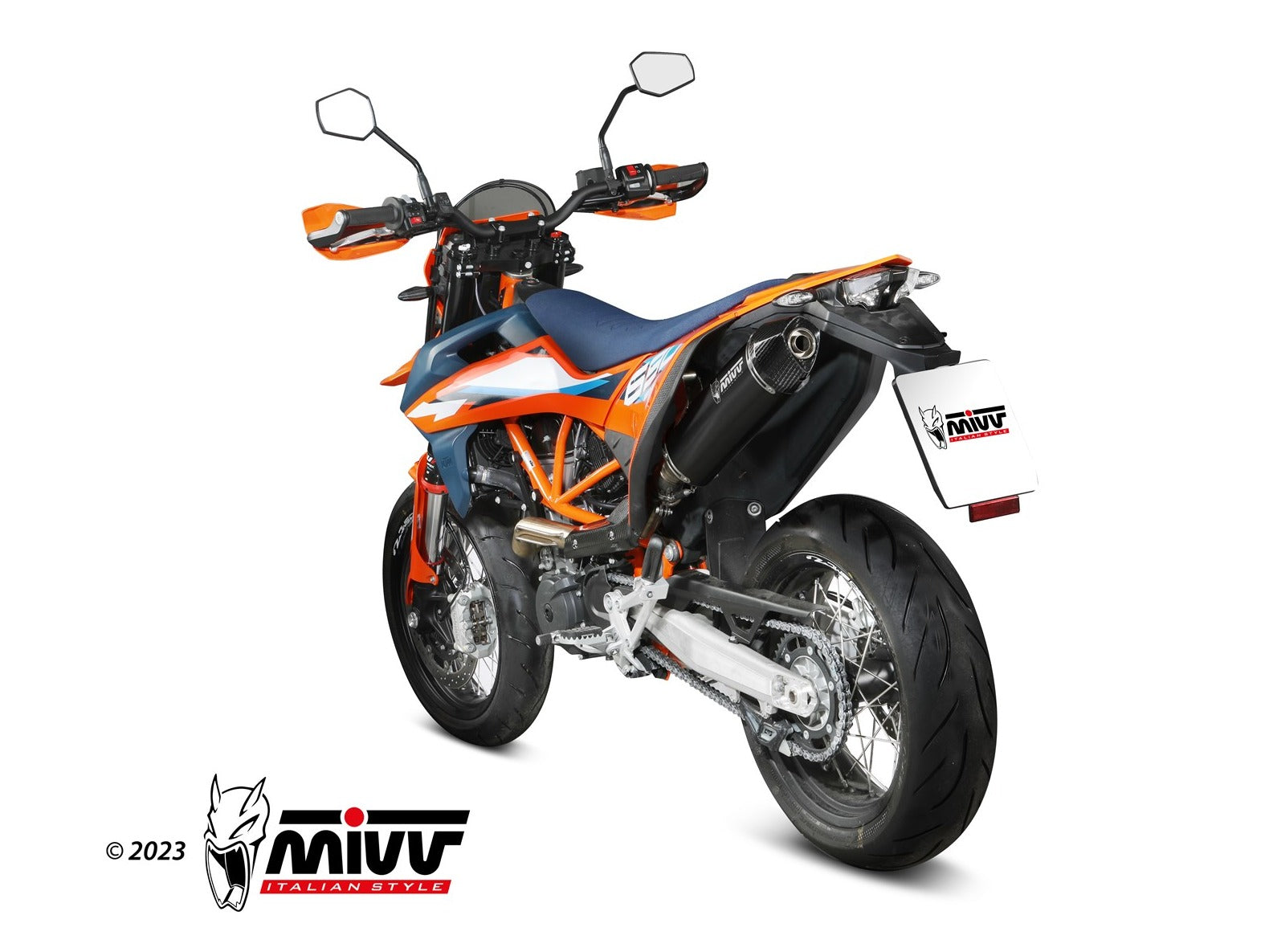 MIVV M.KT.032 KTM 690 Enduro R / SMC R (2021+) Slip-on Exhaust "STR-1" (black; approved) – Accessories in the 2WheelsHero Motorcycle Aftermarket Accessories and Parts Online Shop