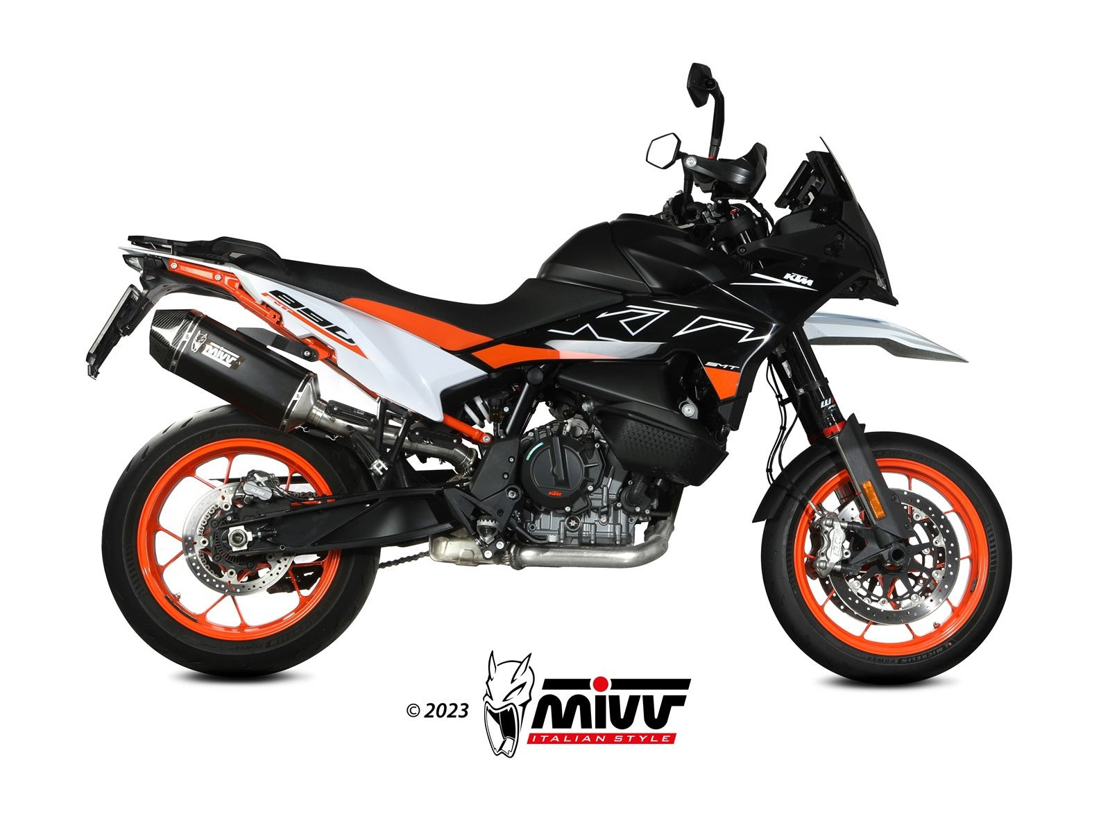 MIVV KT.021 KTM 790 / 890 ADVENTURE / R / SMT ( 2019+ ) Slip-on Exhaust "Speed Edge" ( black; approved) – Accessories in the 2WheelsHero Motorcycle Aftermarket Accessories and Parts Online Shop