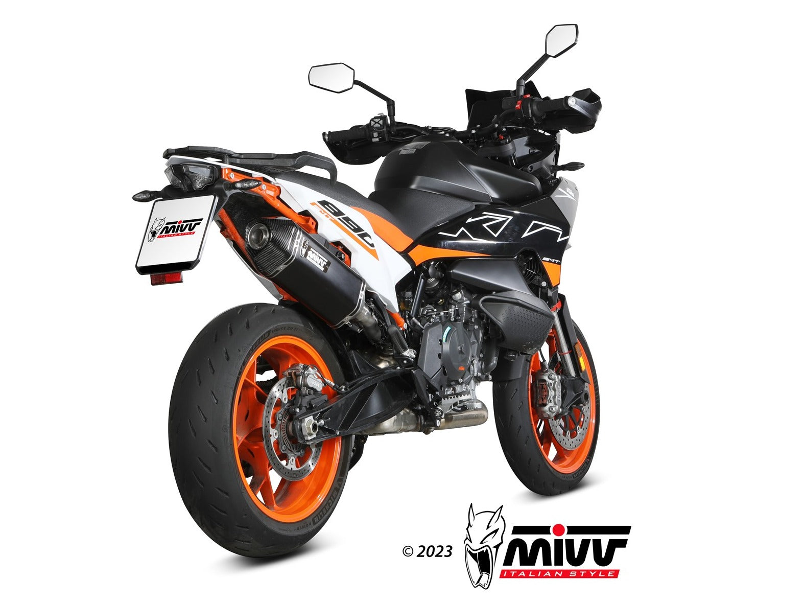 MIVV KT.021 KTM 790 / 890 ADVENTURE / R / SMT ( 2019+ ) Slip-on Exhaust "Speed Edge" ( black; approved) – Accessories in the 2WheelsHero Motorcycle Aftermarket Accessories and Parts Online Shop