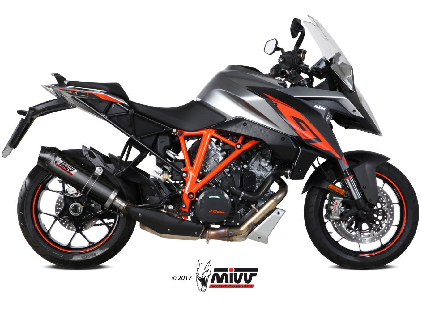 MIVV KT.018 KTM 1290 SUPERDUKE GT ( 2016+ ) Slip-on Exhaust "Oval" ( carbon + cap; approved) – Accessories in the 2WheelsHero Motorcycle Aftermarket Accessories and Parts Online Shop
