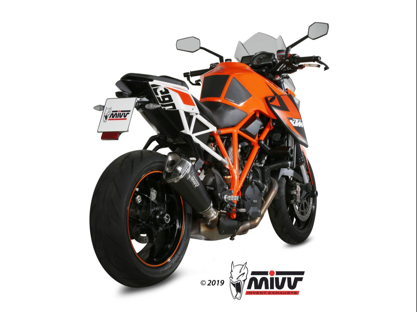 MIVV KT.014 KTM 1290 SUPERDUKE ( 2014 / 16 ) Slip-on Exhaust "Delta Race" ( black; approved) – Accessories in the 2WheelsHero Motorcycle Aftermarket Accessories and Parts Online Shop