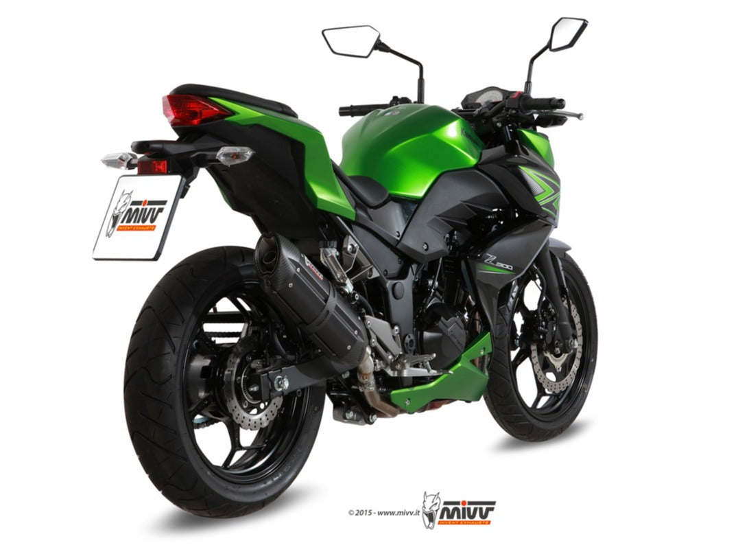 MIVV K.038 KAWASAKI NINJA 300 / Z 300 ( 2013 / 16 ) Slip On Exhaust "Suono" (black; approved) – Accessories in the 2WheelsHero Motorcycle Aftermarket Accessories and Parts Online Shop