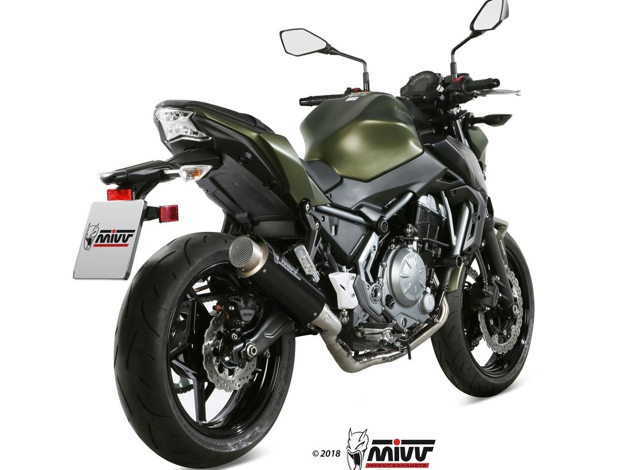 MIVV K.044 KAWASAKI NINJA 650 / Z 650 ( 2017 / 23 ) Full System High Exhaust "GP PRO" (carbon; approved) – Accessories in the 2WheelsHero Motorcycle Aftermarket Accessories and Parts Online Shop