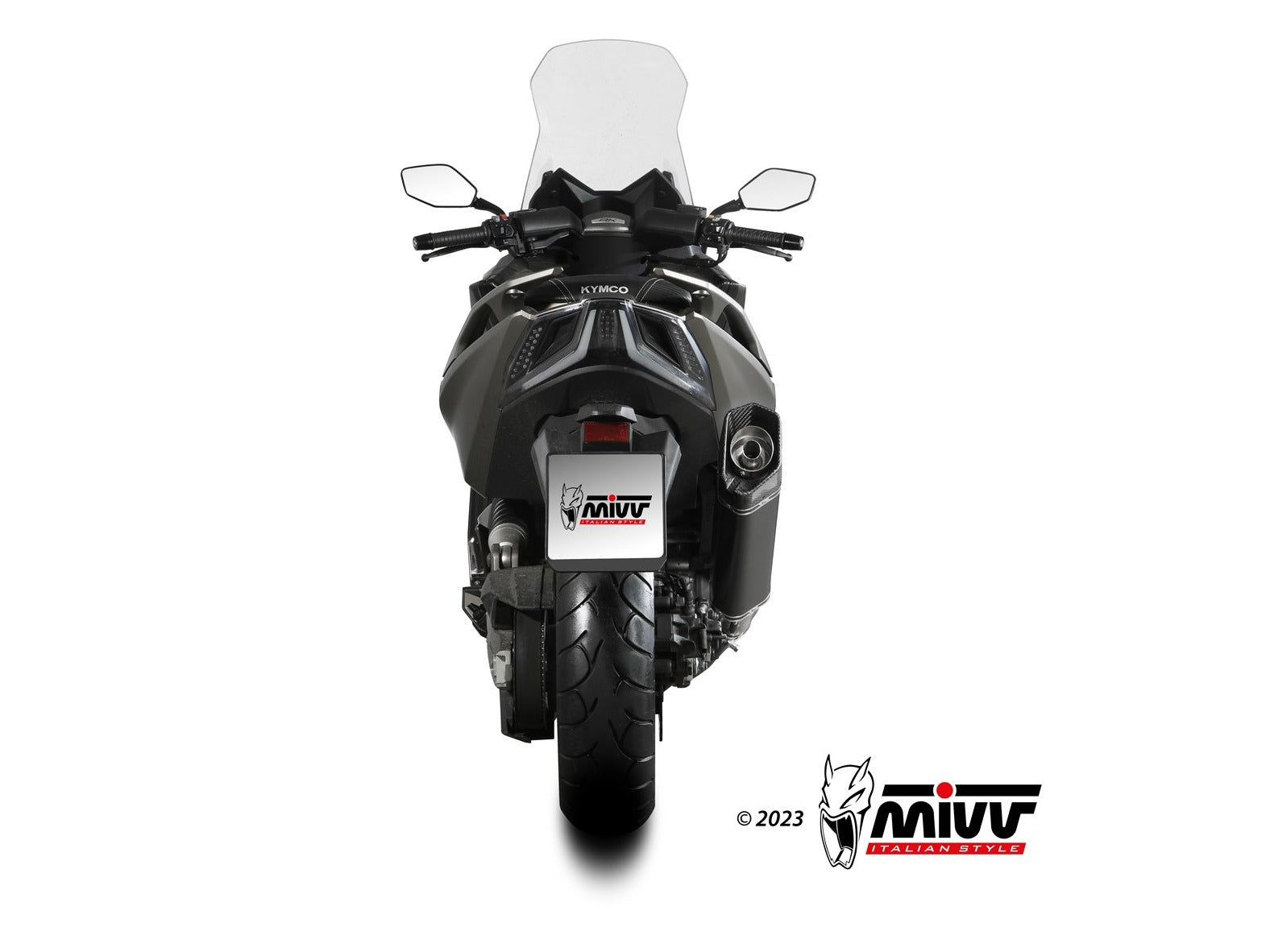 MIVV O.011 KYMCO AK 550 ( 2021+ ) Slip-on Exhaust "SR-1" (black titanium; approved) – Accessories in the 2WheelsHero Motorcycle Aftermarket Accessories and Parts Online Shop