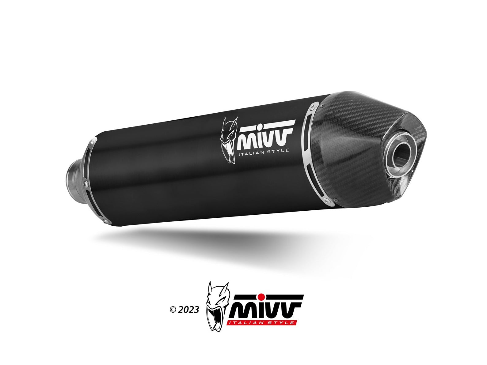 MIVV M.KT.032 KTM 690 Enduro R / SMC R (2021+) Slip-on Exhaust "STR-1" (black; approved) – Accessories in the 2WheelsHero Motorcycle Aftermarket Accessories and Parts Online Shop