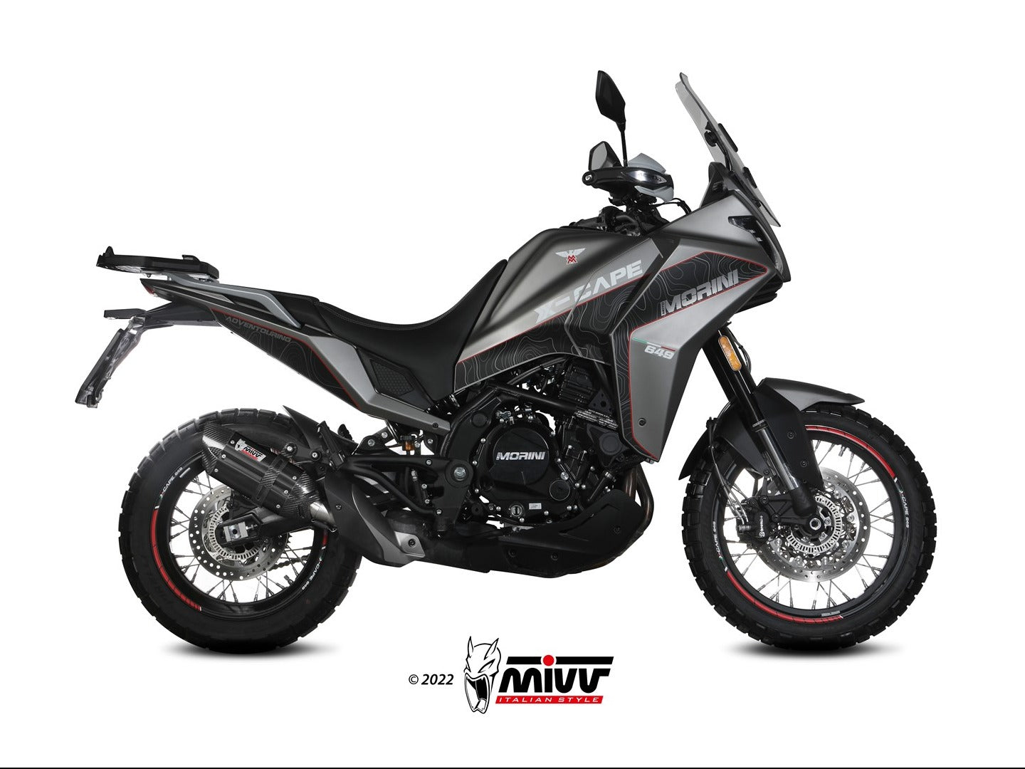 MIVV MM.001 MOTO MORINI X-CAPE ( 2021+ ) Slip-on Exhaust "Suono" (black; approved) – Accessories in the 2WheelsHero Motorcycle Aftermarket Accessories and Parts Online Shop