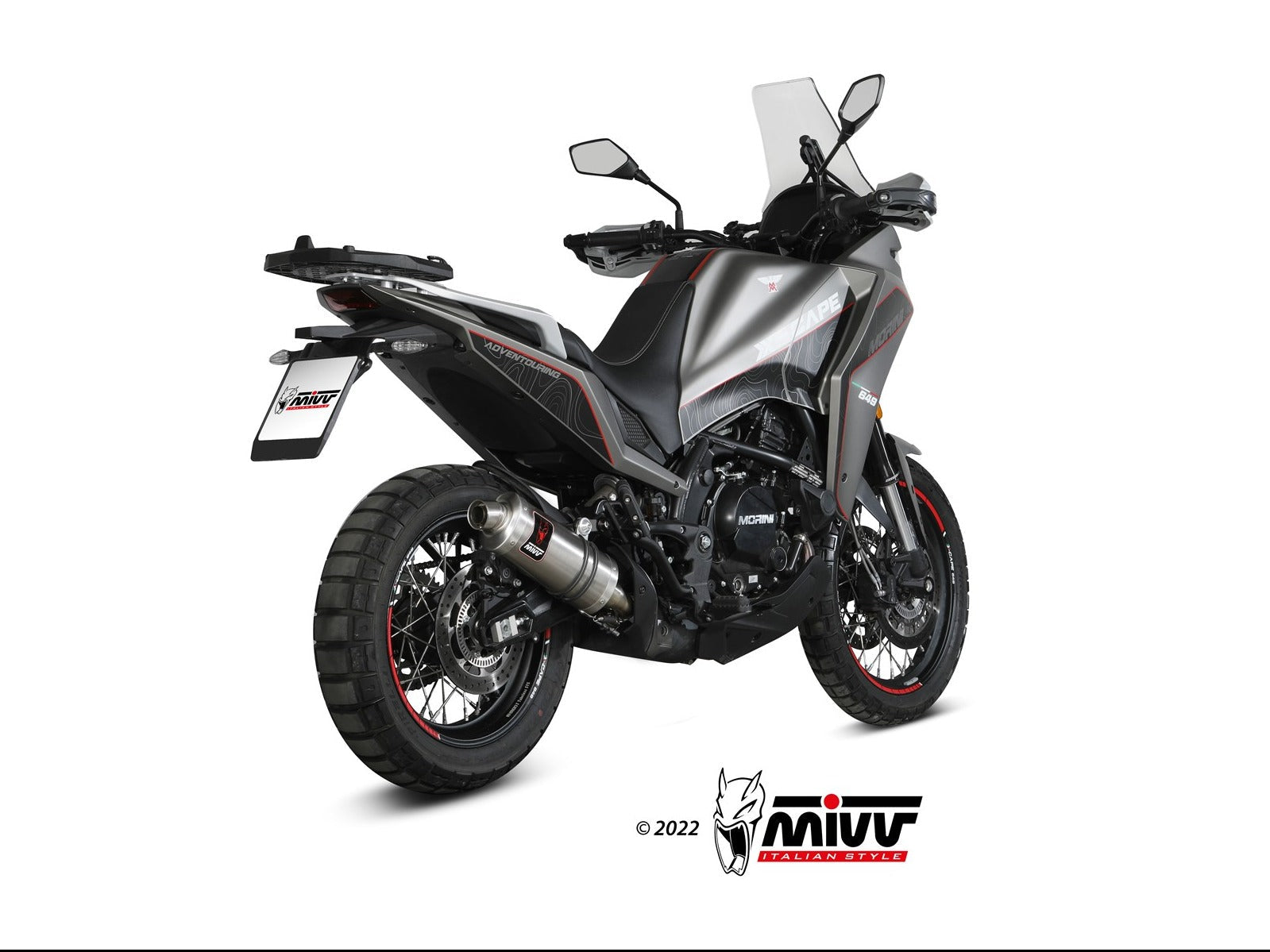 MIVV MM.001 MOTO MORINI X-CAPE ( 2021+ ) Slip-on Exhaust "Dakar" (stainless steel; approved) – Accessories in the 2WheelsHero Motorcycle Aftermarket Accessories and Parts Online Shop