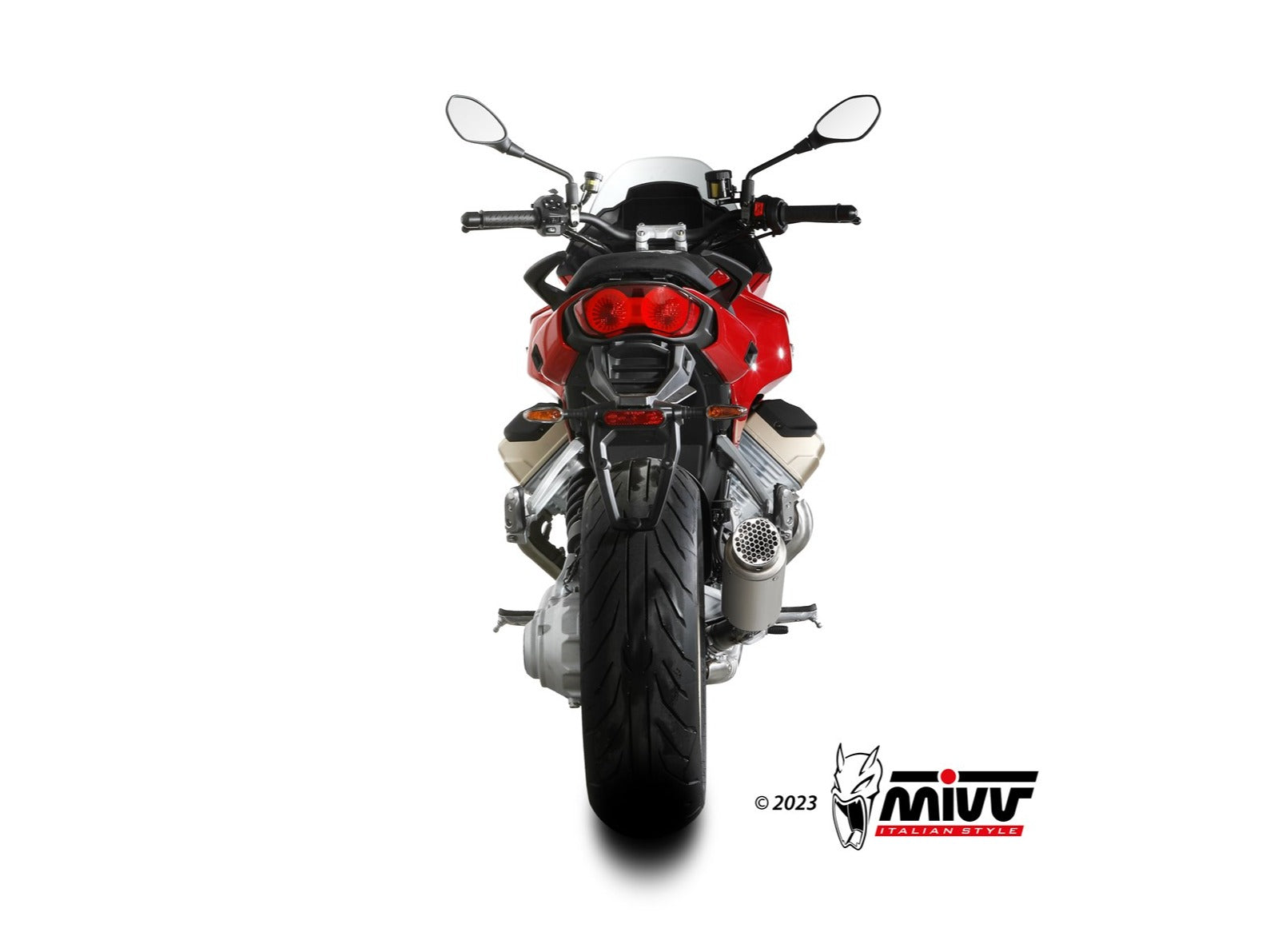 MIVV M.015 MOTO GUZZI V100 MANDELLO ( 2022+ ) Slip-on Exhaust "GP Pro" (titanium; approved) – Accessories in the 2WheelsHero Motorcycle Aftermarket Accessories and Parts Online Shop