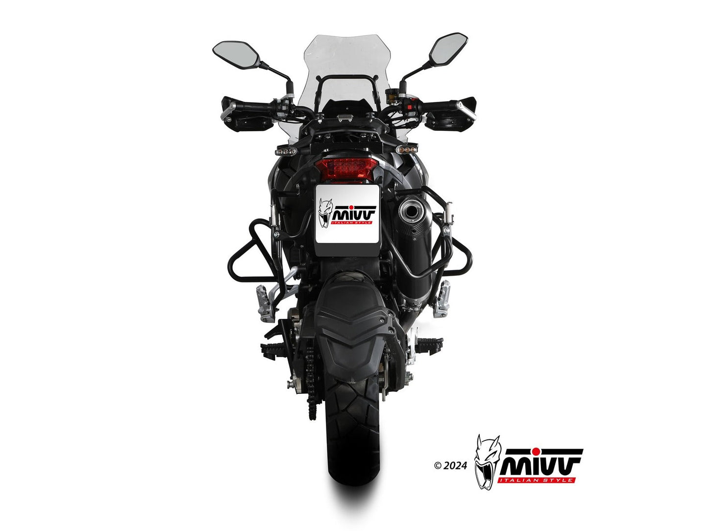MIVV QJ.001 QJ MOTOR SRT 700 / X ( 2024+ ) Slip-on Exhaust "Oval" (black + carbon cap; approved) – Accessories in the 2WheelsHero Motorcycle Aftermarket Accessories and Parts Online Shop
