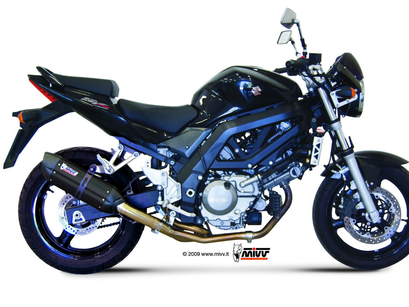 MIVV S.015 SUZUKI SV 650 ( 2004 / 15 ) Slip-on Exhaust "Suono" (black; approved) – Accessories in the 2WheelsHero Motorcycle Aftermarket Accessories and Parts Online Shop