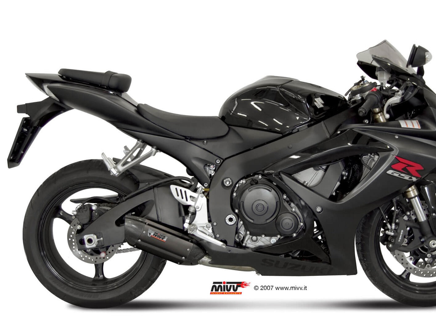 MIVV AS.021 SUZUKI GSX-R 600 / 750 ( 2006 - 07 ) Slip-on Exhaust "Suono" (black; approved) – Accessories in the 2WheelsHero Motorcycle Aftermarket Accessories and Parts Online Shop