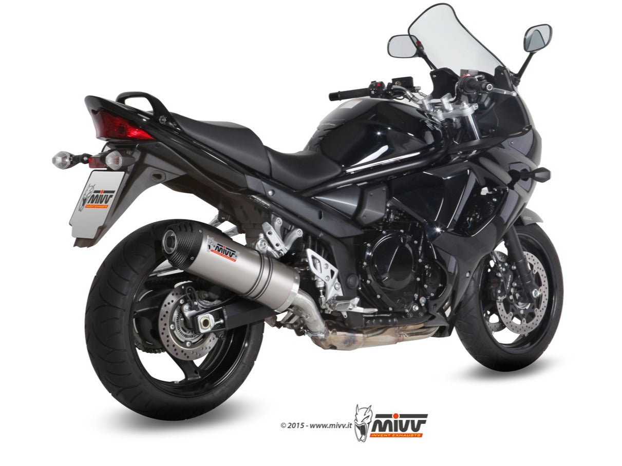 MIVV S.029 SUZUKI GSX 1250 FA ( 2009 / 16 ) Slip-on Exhaust "Oval" (titanium + carbon cap; approved) – Accessories in the 2WheelsHero Motorcycle Aftermarket Accessories and Parts Online Shop